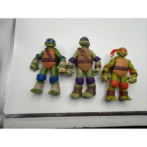2012 Viacom Playmates 5" Teenage Mutant Ninja Turtle Action Figure lot of 3